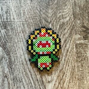🌸Petey piranha Mario Smash Bros Mario party magnet handmade perler beads